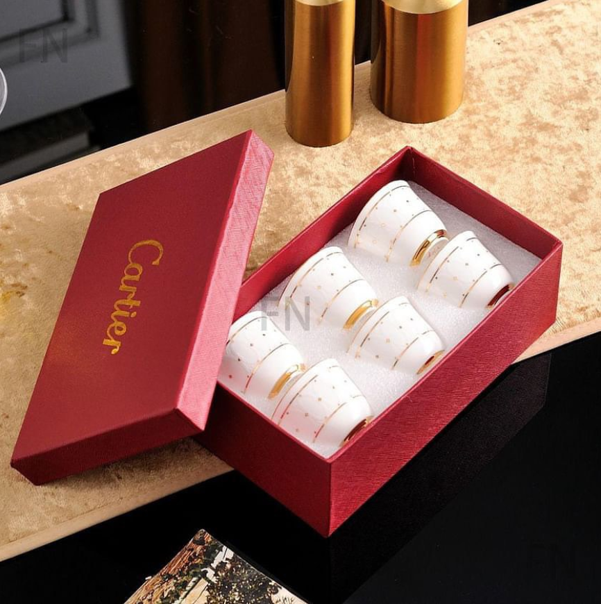 Cartier Porcelain Arabic Coffee Cups Set of six